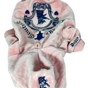 Doggy Couture pink velvet hoodie